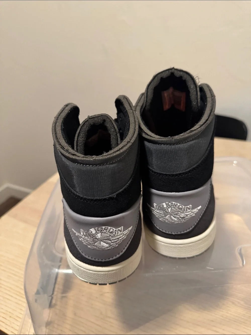 Jordan Mid-Top Sneakers in Black and Light Gray